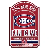 WinCraft Montreal Canadiens Personalized 11'' x 17'' Fan Cave Wood Sign