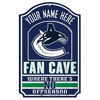 WinCraft Vancouver Canucks Personalized 11'' x 17'' Fan Cave Wood Sign