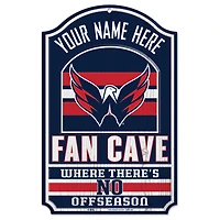 WinCraft Washington Capitals Personalized 11'' x 17'' Fan Cave Wood Sign