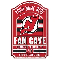 WinCraft New Jersey Devils Personalized 11'' x 17'' Fan Cave Wood Sign