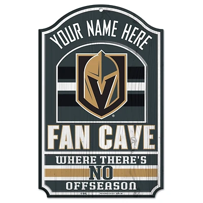 WinCraft Vegas Golden Knights Personalized 11'' x 17'' Fan Cave Wood Sign
