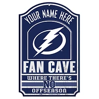 WinCraft Tampa Bay Lightning Personalized 11'' x 17'' Fan Cave Wood Sign