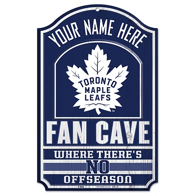 WinCraft Toronto Maple Leafs Personalized 11'' x 17'' Fan Cave Wood Sign