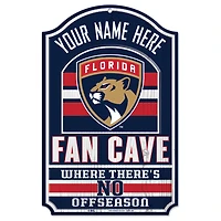 WinCraft Florida Panthers Personalized 11'' x 17'' Fan Cave Wood Sign