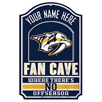 WinCraft Nashville Predators Personalized 11'' x 17'' Fan Cave Wood Sign