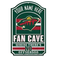 WinCraft Minnesota Wild Personalized 11'' x 17'' Fan Cave Wood Sign