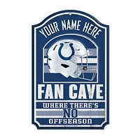 WinCraft Indianapolis Colts Personalized 11'' x 17'' Fan Cave Wood Sign
