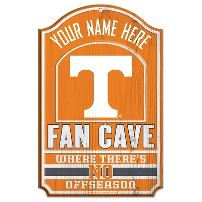 WinCraft Tennessee Volunteers Personalized 11'' x 17'' Fan Cave Wood Sign