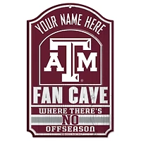 WinCraft Texas A&M Aggies Personalized 11'' x 17'' Fan Cave Wood Sign