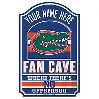 WinCraft Florida Gators Personalized 11'' x 17'' Fan Cave Wood Sign