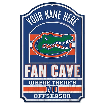 WinCraft Florida Gators Personalized 11'' x 17'' Fan Cave Wood Sign