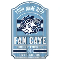 WinCraft North Carolina Tar Heels Personalized 11'' x 17'' Fan Cave Wood Sign