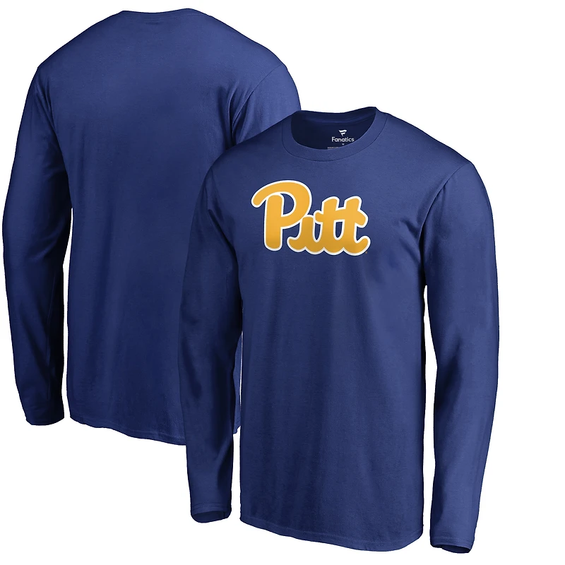 Men's Royal Pitt Panthers Primary Logo Long Sleeve T-Shirt