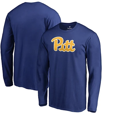 Men's Royal Pitt Panthers Primary Logo Long Sleeve T-Shirt