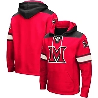 Men's Colosseum Red Miami University RedHawks 2.0 Lace-Up Pullover Hoodie