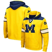 Men's Colosseum Maize Michigan Wolverines 2.0 Lace-Up Pullover Hoodie