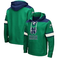 Men's Colosseum Green Notre Dame Fighting Irish 2.0 Lace-Up Pullover Hoodie