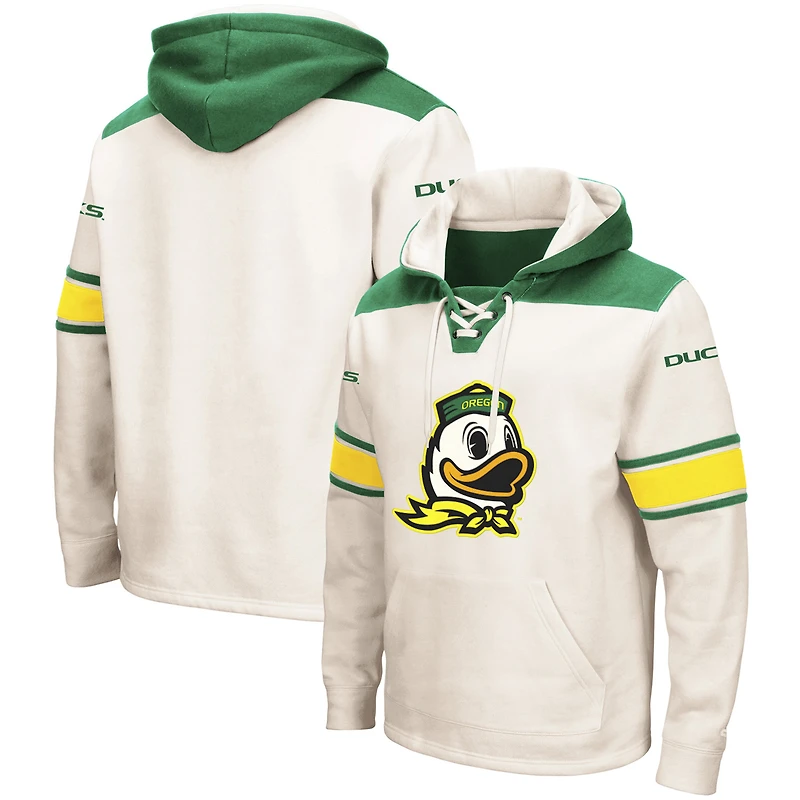 Men's Colosseum Oregon Ducks 2.0 Lace-Up Pullover Hoodie