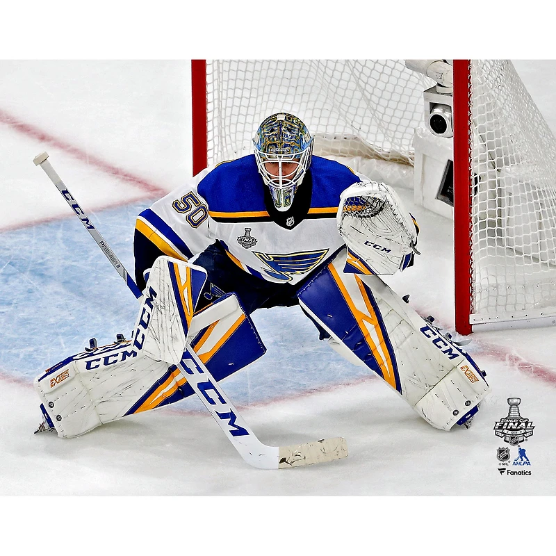 Jordan Binnington St. Louis Blues Unsigned 2019 Stanley Cup Final Game 5 In Net vs. Boston Bruins Photograph