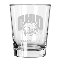 Ohio Bobcats 15oz. Personalized Double Old Fashion Etched Glass