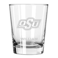 Oklahoma State Cowboys 15oz. Personalized Double Old Fashion Etched Glass