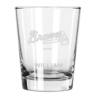 Atlanta Braves 15oz. Personalized Double Old Fashion Etched Glass