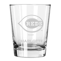Cincinnati Reds 15oz. Personalized Double Old Fashion Etched Glass