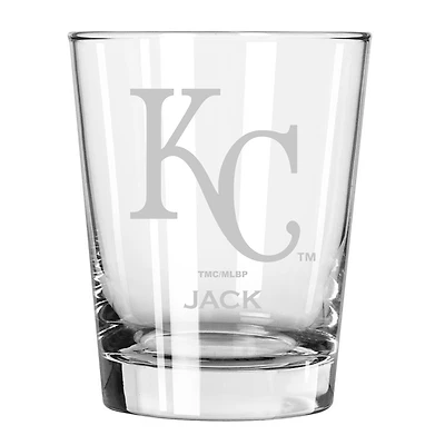 Kansas City Royals 15oz. Personalized Double Old Fashion Etched Glass