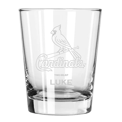 St. Louis Cardinals 15oz. Personalized Double Old Fashion Etched Glass