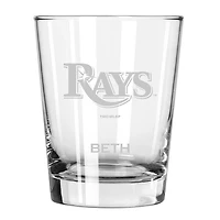 Tampa Bay Rays 15oz. Personalized Double Old Fashion Etched Glass