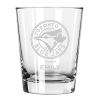 Toronto Blue Jays 15oz. Personalized Double Old Fashion Etched Glass
