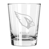 Arizona Cardinals 15oz. Personalized Double Old Fashion Etched Glass