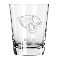 Jacksonville Jaguars 15oz. Personalized Double Old Fashion Etched Glass