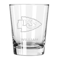 Kansas City Chiefs 15oz. Personalized Double Old Fashion Etched Glass