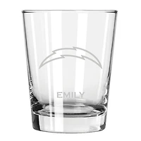 Los Angeles Chargers 15oz. Personalized Double Old Fashion Etched Glass
