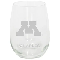 Minnesota Golden Gophers 15oz. Personalized Stemless Etched Glass Tumbler