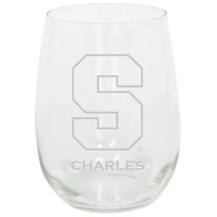 Syracuse Orange 15oz. Personalized Stemless Etched Glass Tumbler