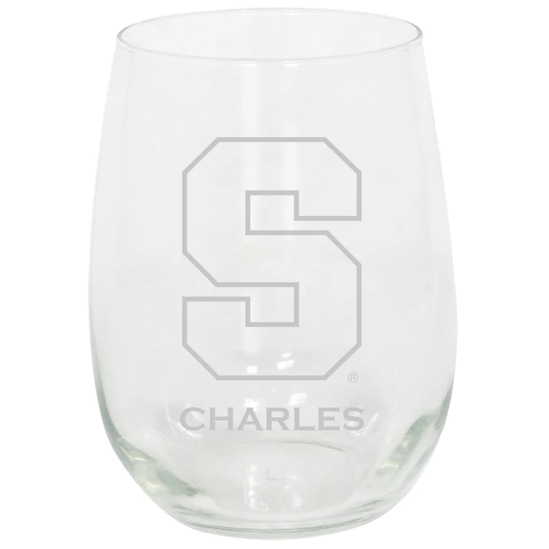 Syracuse Orange 15oz. Personalized Stemless Etched Glass Tumbler