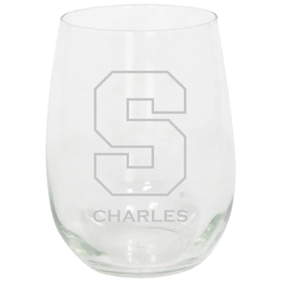 Syracuse Orange 15oz. Personalized Stemless Etched Glass Tumbler