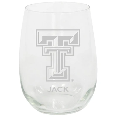 Texas Tech Red Raiders 15oz. Personalized Stemless Etched Glass Tumbler
