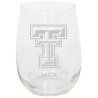 Texas Tech Red Raiders 15oz. Personalized Stemless Etched Glass Tumbler