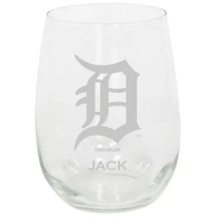 Detroit Tigers 15oz. Personalized Stemless Etched Glass Tumbler