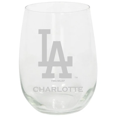 Los Angeles Dodgers 15oz. Personalized Stemless Etched Glass Tumbler