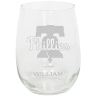 Philadelphia Phillies 15oz. Personalized Stemless Etched Glass Tumbler