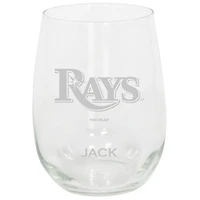 Tampa Bay Rays 15oz. Personalized Stemless Etched Glass Tumbler