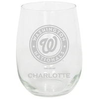 Washington Nationals 15oz. Personalized Stemless Etched Glass Tumbler