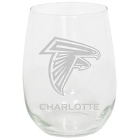 Atlanta Falcons 15oz. Personalized Stemless Etched Glass Tumbler