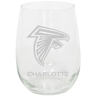 Atlanta Falcons 15oz. Personalized Stemless Etched Glass Tumbler