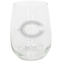 Chicago Bears 15oz. Personalized Stemless Etched Glass Tumbler
