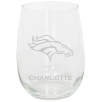 Denver Broncos 15oz. Personalized Stemless Etched Glass Tumbler